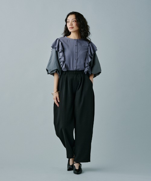 terrace(テラス)の「ツイードタックパンツ(その他パンツ・レディース・ホワイト系/ブラック系・MEDIUM)」の16枚目の写真