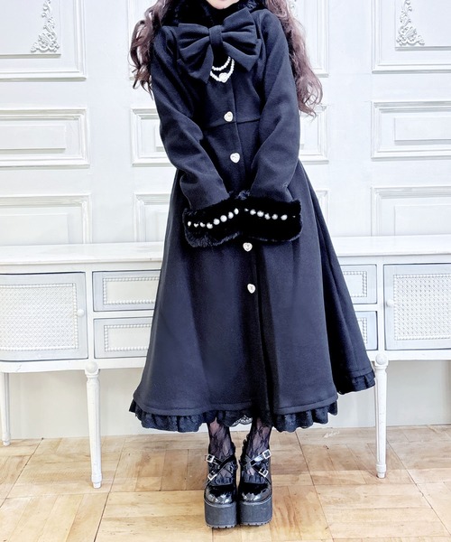 りぼんタイ付きフードマキシコート（その他アウター）｜MA*RS