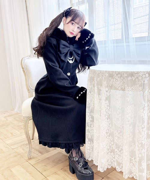 セール】りぼんタイ付きフードマキシコート（その他アウター）｜MA*RS