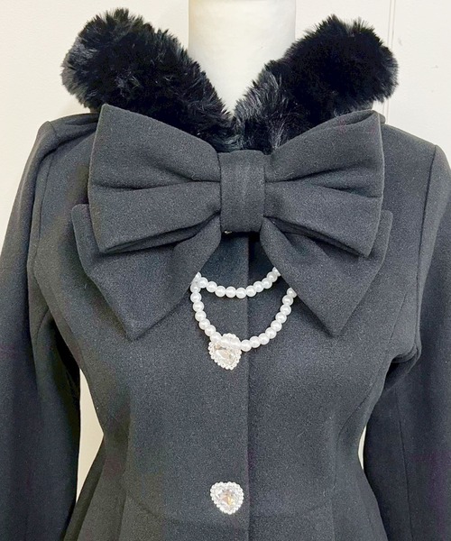 セール】りぼんタイ付きフードマキシコート（その他アウター）｜MA*RS