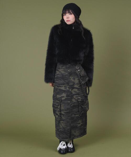 dispark（ディスパーク）の「DISPARK/フェイクファーブルゾン（ブルゾン・レディース・ブラック/ブラウン・FREE）」の8枚目の写真