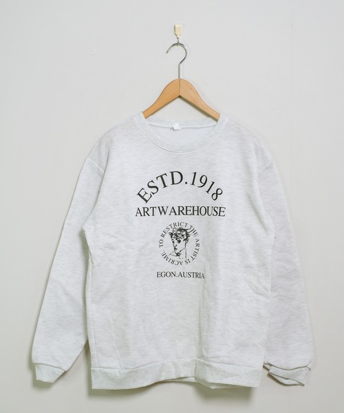 shopnikoniko(ショップニコニコ)の「トレーナー オーバーサイズ ロゴプリント スウェット(スウェット・レディース・グレー・フリー)」の10枚目の写真