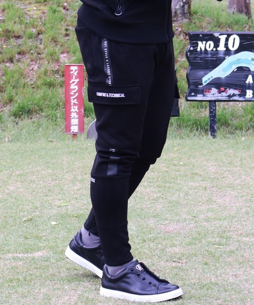 LUXE/R GOLF(ラグジュ ゴルフ)の「(RM)【LUXE/R GOLF】フェイク スエード サイドライン カーゴパンツ(カーゴパンツ・メンズ・グレー/ベージュ/ブラック・L/XL/M)」の1枚目の写真