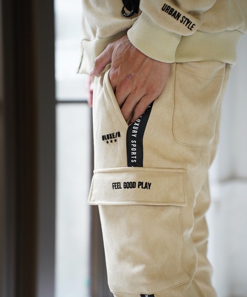 LUXE/R GOLF(ラグジュ ゴルフ)の「(RM)【LUXE/R GOLF】フェイク スエード サイドライン カーゴパンツ(カーゴパンツ・メンズ・グレー/ベージュ/ブラック・L/XL/M)」の18枚目の写真