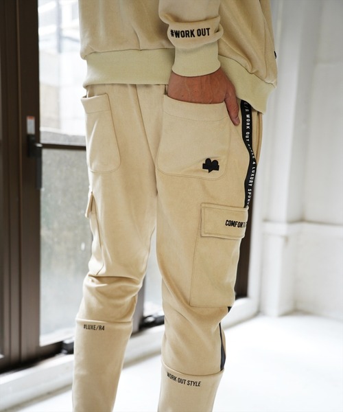 LUXE/R GOLF(ラグジュ ゴルフ)の「(RM)【LUXE/R GOLF】フェイク スエード サイドライン カーゴパンツ(カーゴパンツ・メンズ・グレー/ベージュ/ブラック・L/XL/M)」の19枚目の写真