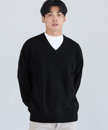 coca（coca）（コカ）の「コットンタッチVネックニットトップス（ニット/セーター・メンズ）」
