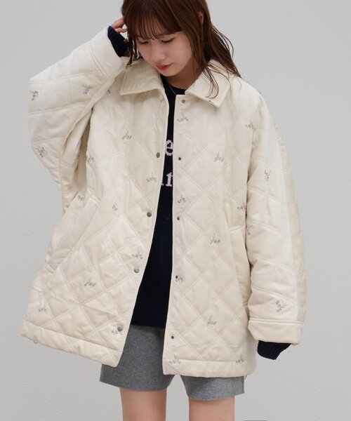 umm.】ベロア刺繍キルティングジャケット（ブルゾン）｜DISCOAT