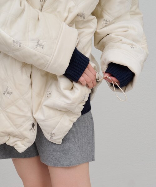 umm.】ベロア刺繍キルティングジャケット（ブルゾン）｜DISCOAT