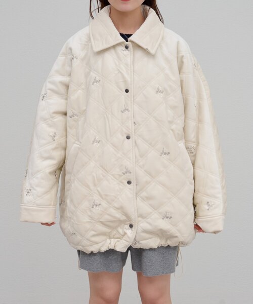 umm.】ベロア刺繍キルティングジャケット（ブルゾン）｜DISCOAT