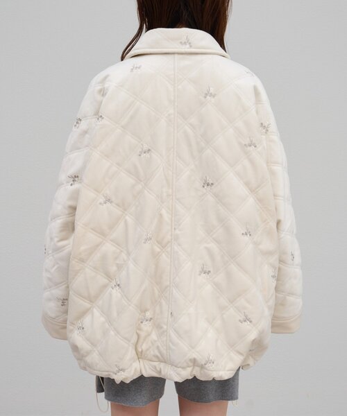 umm.】ベロア刺繍キルティングジャケット（ブルゾン）｜DISCOAT