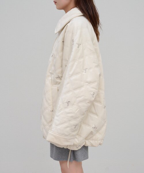 umm.】ベロア刺繍キルティングジャケット（ブルゾン）｜DISCOAT