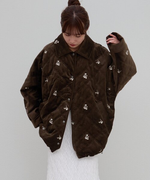 umm.】ベロア刺繍キルティングジャケット（ブルゾン）｜DISCOAT