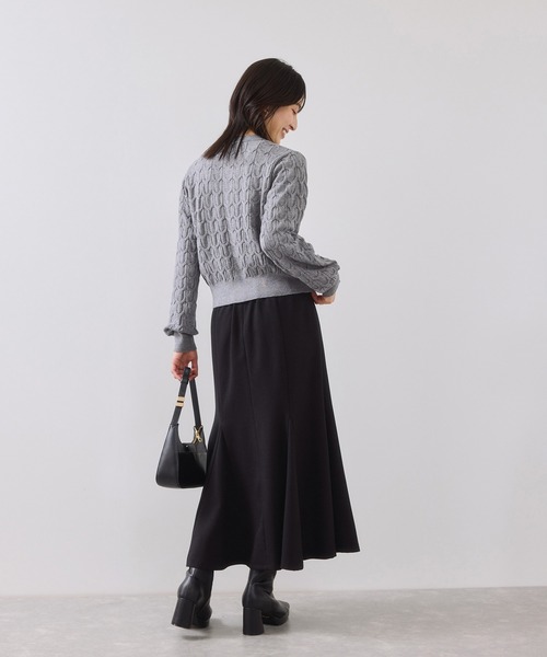 VIS（ビス）の「パールケーブルカーディガン（カーディガン/ボレロ・レディース・チャコールグレー/ブラック/サックスブルー・FREE）」の17枚目の写真