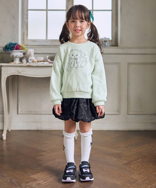 ANY（エニィ）の「アニマル刺繍 裏シャギー トレーナー（スウェット・キッズ・アイボリー系/ライラック系/ライトグリーン系/ネイビー系・140/150）」の11枚目の写真