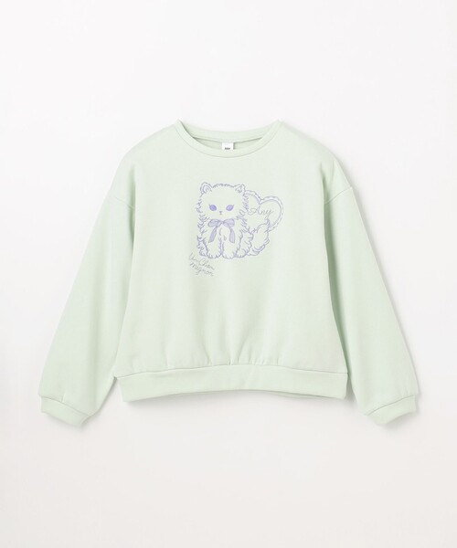 ANY（エニィ）の「アニマル刺繍 裏シャギー トレーナー（スウェット・キッズ・アイボリー系/ライラック系/ライトグリーン系/ネイビー系・140/150）」の14枚目の写真