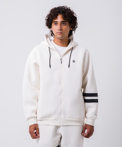 Hurley （ハーレー）の「【Hurley:ハーレー】ファントムスウェットジップフーディー　ジップパーカー　ストレッチ　吸水速乾PHANTOM SWEAT BP FZ HOODIE（パーカー・メンズ・カーキブラウン/オフホワイト/ブラック/ブラック×ホワイト/オレンジ系その他/ブラック系その他・MEDIUM/LARGE/X-LARGE/SMALL）」の2枚目の写真