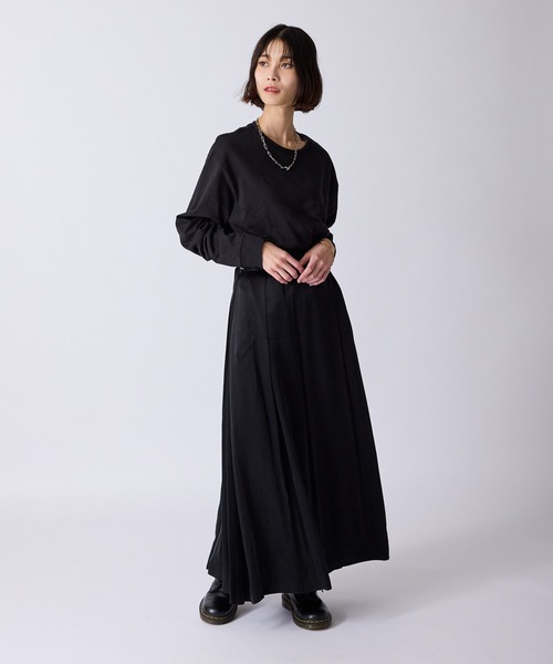c/est(シーエ)の「c/est/シーエ EESTERA エスター プリーツ ロングスカート 秋物 秋服 2026年秋冬(スカート・レディース・ブラック/ブラウン・FREE)」の11枚目の写真