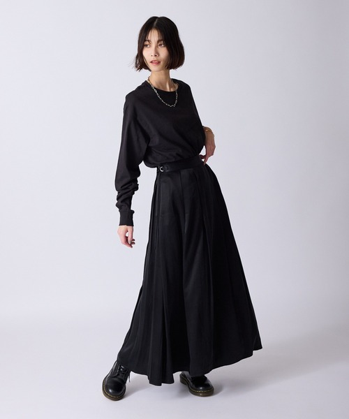c/est(シーエ)の「c/est/シーエ EESTERA エスター プリーツ ロングスカート 秋物 秋服 2026年秋冬(スカート・レディース・ブラック/ブラウン・FREE)」の12枚目の写真