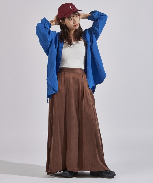 c/est(シーエ)の「c/est/シーエ EESTERA エスター プリーツ ロングスカート 秋物 秋服 2026年秋冬(スカート・レディース・ブラック/ブラウン・FREE)」の22枚目の写真