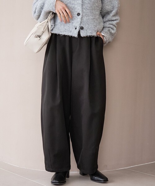 coen（コーエン）の「ウールライク裏起毛イージーカーブパンツ【Youtube紹介アイテム】（スラックス・レディース・モカ/ベージュ/ダークグレー/ブラック・L/M/S）」の19枚目の写真