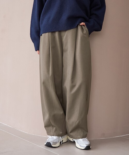 セール】ウールライク裏起毛イージーカーブパンツ【Youtube紹介