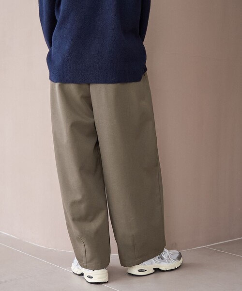 coen（コーエン）の「ウールライク裏起毛イージーカーブパンツ【Youtube紹介アイテム】（スラックス・レディース・モカ/ベージュ/ダークグレー/ブラック・L/M/S）」の6枚目の写真