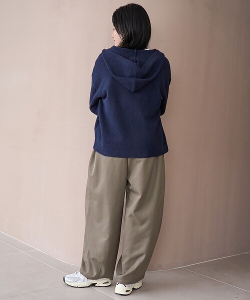 coen（コーエン）の「ウールライク裏起毛イージーカーブパンツ【Youtube紹介アイテム】（スラックス・レディース・モカ/ベージュ/ダークグレー/ブラック・L/M/S）」の9枚目の写真