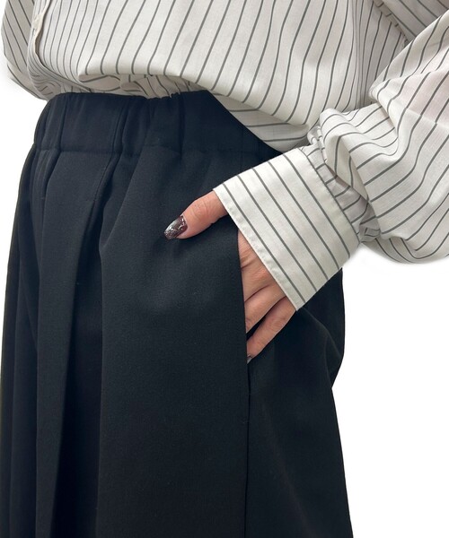 coen（コーエン）の「ウールライク裏起毛イージーカーブパンツ【Youtube紹介アイテム】（スラックス・レディース・モカ/ベージュ/ダークグレー/ブラック・L/M/S）」の14枚目の写真