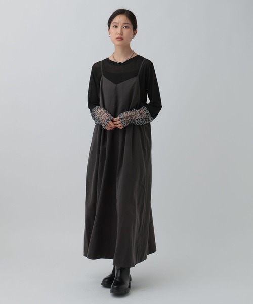 LEPSIM（レプシィム）の「フィブリルキャミワンピース　290360（ワンピース・レディース・チャコールグレー/カーキブラウン/ネイビー・FREE）」の2枚目の写真