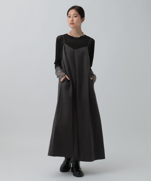 LEPSIM（レプシィム）の「フィブリルキャミワンピース　290360（ワンピース・レディース・チャコールグレー/カーキブラウン/ネイビー・FREE）」の4枚目の写真