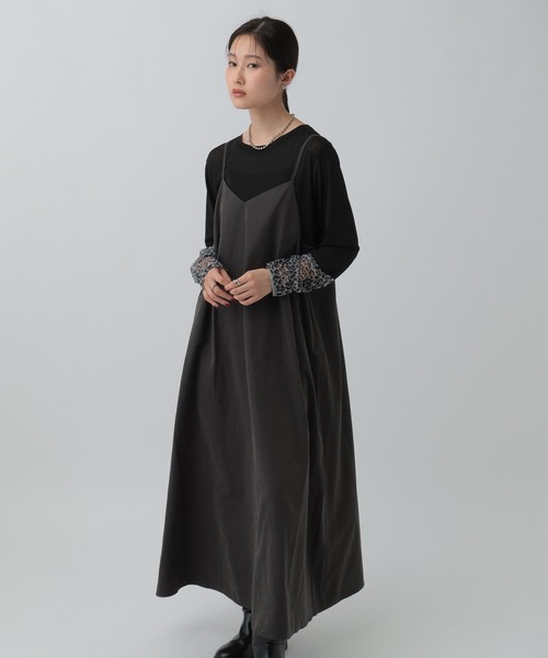 LEPSIM（レプシィム）の「フィブリルキャミワンピース　290360（ワンピース・レディース・チャコールグレー/カーキブラウン/ネイビー・FREE）」の8枚目の写真