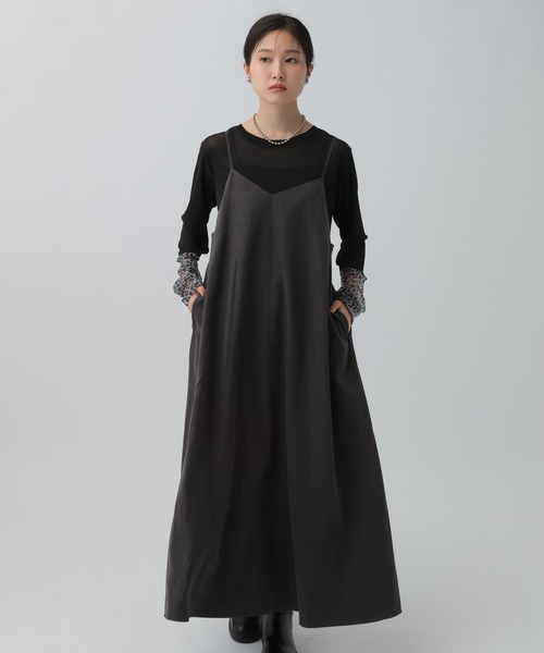 LEPSIM（レプシィム）の「フィブリルキャミワンピース　290360（ワンピース・レディース・チャコールグレー/カーキブラウン/ネイビー・FREE）」の9枚目の写真