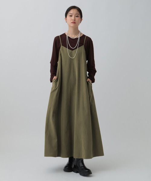 LEPSIM（レプシィム）の「フィブリルキャミワンピース　290360（ワンピース・レディース・チャコールグレー/カーキブラウン/ネイビー・FREE）」の10枚目の写真