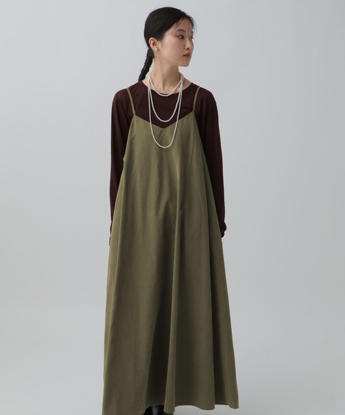 LEPSIM（レプシィム）の「フィブリルキャミワンピース　290360（ワンピース・レディース・チャコールグレー/カーキブラウン/ネイビー・FREE）」の15枚目の写真