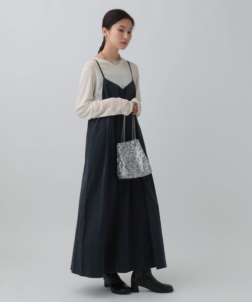 LEPSIM（レプシィム）の「フィブリルキャミワンピース　290360（ワンピース・レディース・チャコールグレー/カーキブラウン/ネイビー・FREE）」の19枚目の写真