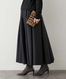 美品　ドゥーズィエムクラス　バックサテンフレアスカート ロング マキシ 36 黒 Deuxieme Classe（ドゥーズィエムクラス）の「バックサテン