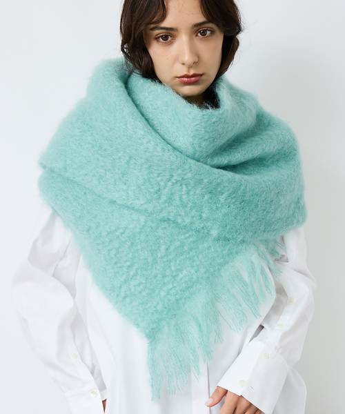 fukui kaito NY マフラー　ストール フリンジニットストール(ストール・マフラー・スヌード) | HIROKO