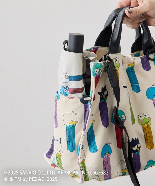 ear PAPILLONNER(イアパピヨネ)の「【はぴだんぶい×PEZ(ペッツ)×ear】コラボコットントートバッグM(トートバッグ・レディース・アイボリー・FREE)」の12枚目の写真