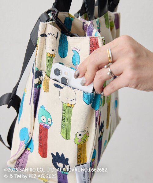 はぴだんぶい×PEZ(ペッツ)×ear】コラボコットントートバッグM（トート
