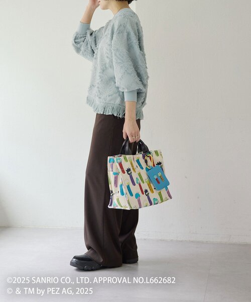 ear PAPILLONNER(イアパピヨネ)の「【はぴだんぶい×PEZ(ペッツ)×ear】コラボコットントートバッグM(トートバッグ・レディース・アイボリー・FREE)」の19枚目の写真