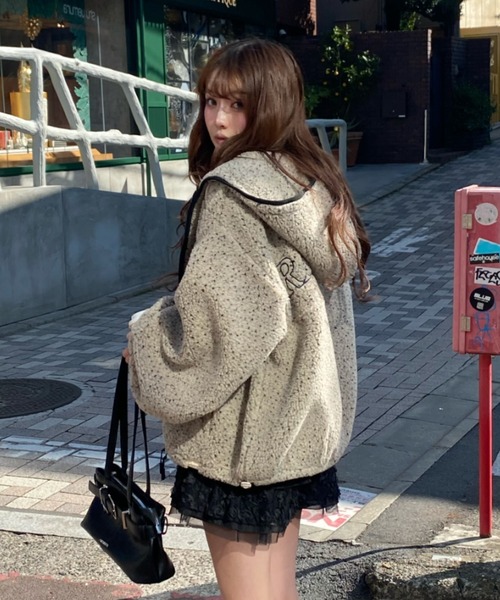 RAY CASSIN(レイカズン)の「フードジップフリース(スウェット・レディース・チャコールグレー/ベージュ系その他2/ブルー/ライトベージュ・FREE)」の1枚目の写真