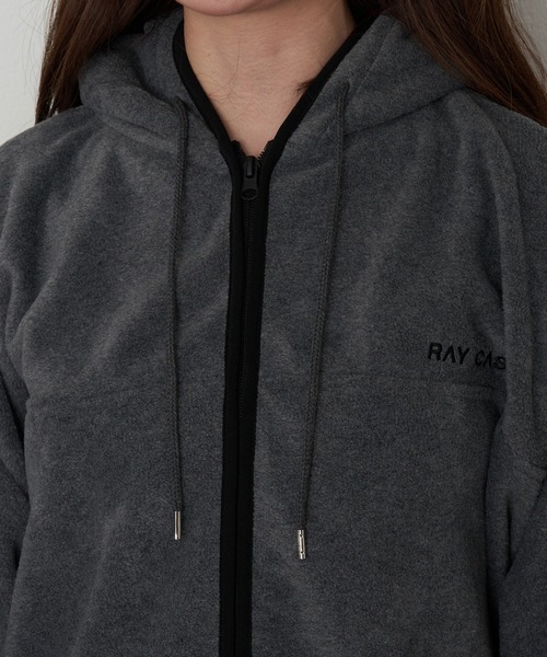 RAY CASSIN(レイカズン)の「フードジップフリース(スウェット・レディース・チャコールグレー/ベージュ系その他2/ブルー/ライトベージュ・FREE)」の19枚目の写真