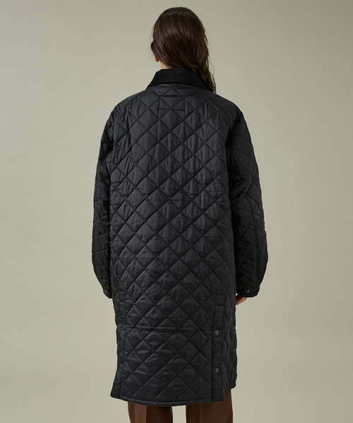 Barbour(バブアー)の「【Barbour / バブアー】EXMOOR / エクスモア キルティング ステンカラーコート/ミドル レングス(ブルゾン・メンズ・セージグリーン/ブラック・38/40)」の15枚目の写真