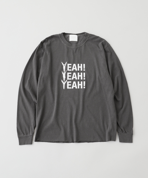 TODAY edition（トゥデイエディション）の「TODAY edition / トゥデイエディション YEAH LS TEE（Tシャツ/カットソー・メンズ・ホワイト/チャコールグレー・MEDIUM/LARGE）」の2枚目の写真