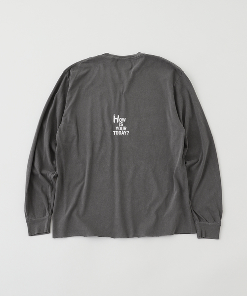 TODAY edition（トゥデイエディション）の「TODAY edition / トゥデイエディション YEAH LS TEE（Tシャツ/カットソー・メンズ・ホワイト/チャコールグレー・MEDIUM/LARGE）」の3枚目の写真