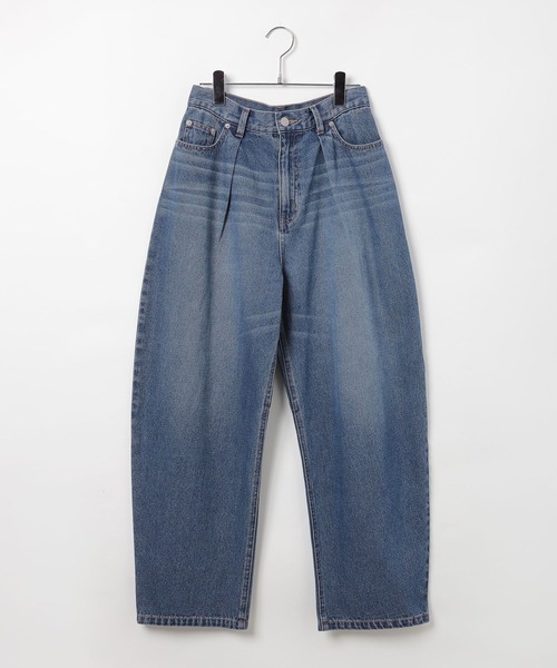 BAYFLOW（ベイフロー）の「[トレンドシルエット]タックカーブデニム（デニムパンツ・レディース・インディゴブルー/ブラック・SMALL/MEDIUM）」の15枚目の写真