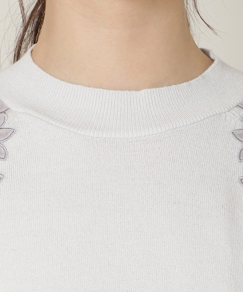 WILLSELECTION（ウィルセレクション）の「ショルダーエンブロイダリーニット（ニット/セーター・レディース・ブラック/サックスブルー/グレイッシュベージュ/オフホワイト・FREE）」の22枚目の写真