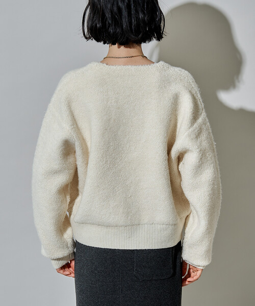 セール】限定展開 コンパクト ジップ ニットカーディガン/Vネック