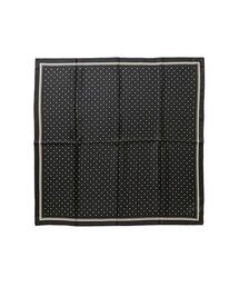 BEAMS F | シルク ハンドプリント ドット柄 スカーフ(ストール/ショール)