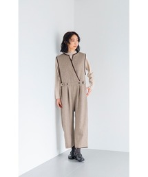 D（ディー）の「ポリエステルツイードのサロペットパンツ（サロペット/オーバーオール）」